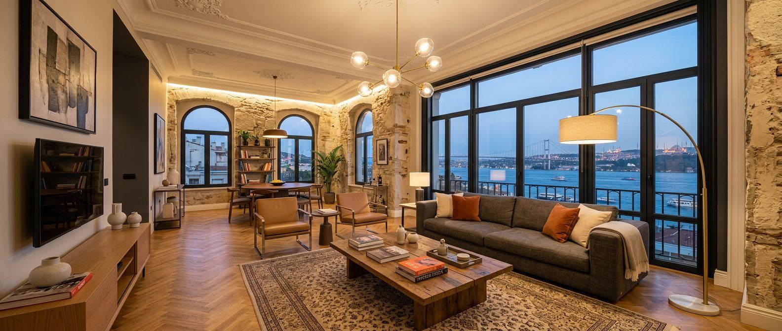 Tadilatı tamamlanmış daire
