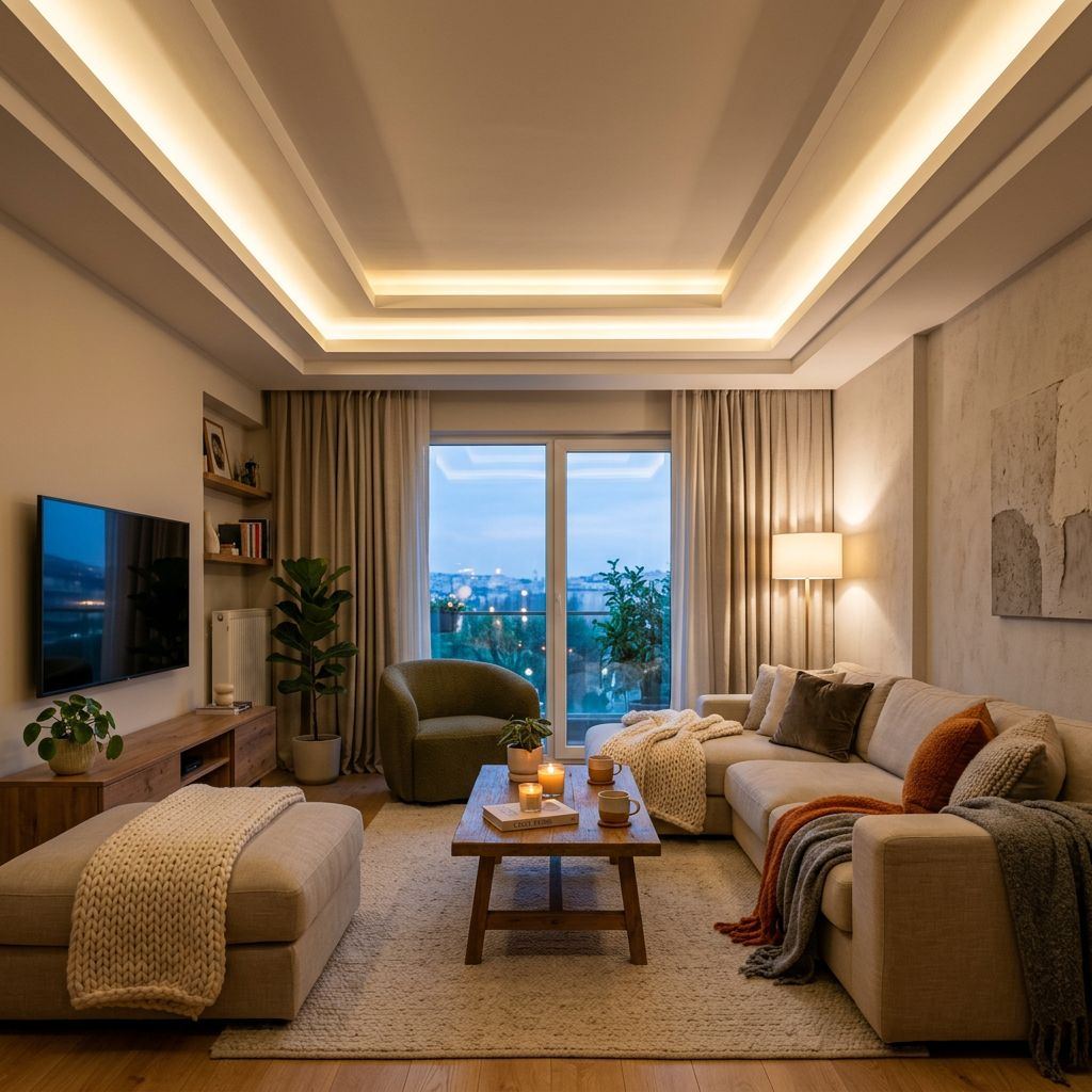 Gizli aydınlatmalı alçıpan asma tavan